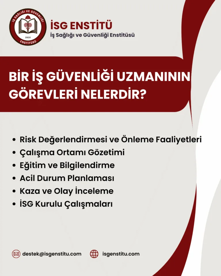İş Güvenliği Uzmanının Görevleri