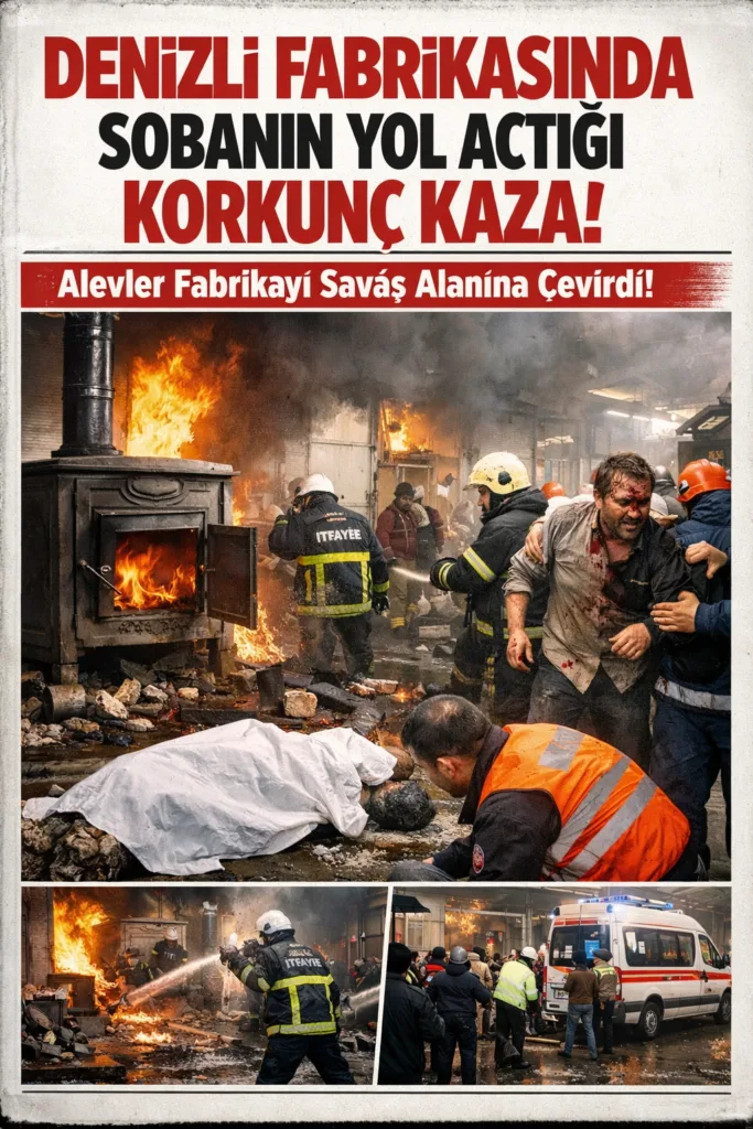 Denizli Fabrikasında Sobanın Yol Açtığı Korkunç Kaza! 9 Denizli Fabrikasında Sobanın Yol Açtığı Korkunç Kaza!